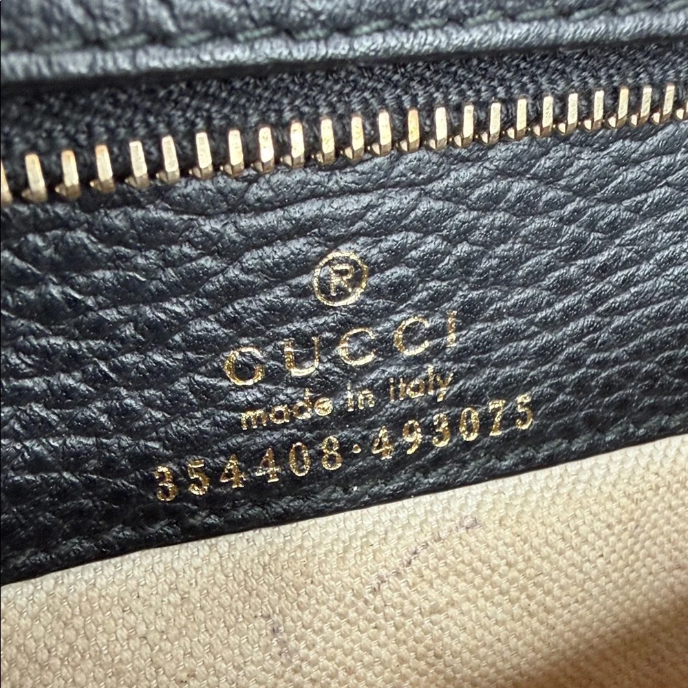 Gucci Black Pebbled Leather Tote - Picture 8 of 8